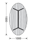 F305 : Konferentzisch (Holz) oval, 1000 / 1800 mm