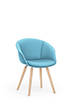 SU364 : Lounge Stuhl, Vierfuß Holz, Vollpolster