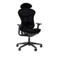 Prox-Drehstuhl MESH BLACK mit Kopfstütze