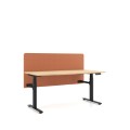 eUP Prime Schreibtisch T-LEG 3S mit elektromotorischer Höhenverstellung, mit Sichtschutzpaneel