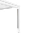 XIO vertikale Kabelführung, Aluminium, passend für runde Tischbeine
