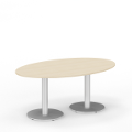 XIO Konferenztisch elliptische Tischplatte mit zwei Tischgestellen