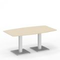 XIO Konferenztisch Tonnenform-Tischplatte mit zwei Tischgestellen