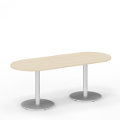 XIO Konferenztisch ovale Tischplatte mit zwei Tischgestellen