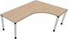 T12009 Tisch DL1 Form 10a rechts, B/T: 220x80/160cm, A:80cm