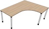 T12061 Tisch DL1 Form 10a rechts, B/T: 200x80/160cm, A:80cm