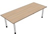 T18276 Tisch DL1 Rechteck Typ 4, PLÜ umlaufend +10cm, B/T: 240x100cm- Lieferung teilmontiert!