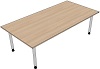 T18278 Tisch DL1 Rechteck Typ 4, PLÜ umlaufend +10cm, B/T: 240x120cm- Lieferung teilmontiert!
