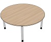 T19904 Tisch DL1 Kreis, D: 160cm- Lieferung teilmontiert!