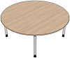 T19905 Tisch DL1 Kreis, D: 180cm- Lieferung teilmontiert!