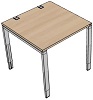 T70002 Tisch DL7 Schreibtisch, Rechteck Typ 1, B/T: 80x80cm