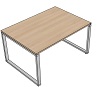 T80016 Tisch DL7 Besprechungstisch, Rechteck Typ 1, B/T: 140x100cm