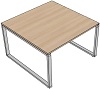 T80047 Tisch DL7 Besprechungstisch, Rechteck Typ 1, B/T: 120x120cm