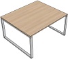 T80049 Tisch DL7 Besprechungstisch, Rechteck Typ 1, B/T: 140x120cm