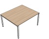 DA0049 Tisch DL7 Linear Bench Rechteck Typ 1, B/T: 140x120cm