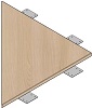 TU9201 Zwischenplatte DL1/7/8/10 Form 47 90° (Dreiecksform), B/T/A: 113,14x56,5x80cm