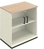 SBFCC22- Vitrinenschrank 2OH, B/T/KH: 80x45.0x74.9