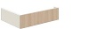 SBTA100-L2564 Horizontale Verblendung-Deckenanschluss links, B/T/KH: 100x64.2x25