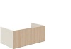 SBTA130-B5064 Horizontale Verblendung-Deckenanschluss beidseitig, B/T/KH: 130x64.2x50
