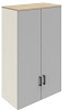 SIBCH24- Drehtüren-Aufsatzschrank Akustik, 4OH, B/T/KH: 100x45.0x153.6