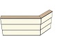 AG19080180 Theke 135°, links: 80cm, rechts:180cm, H107,7cm (3 SE)