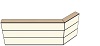 AG19080220 Theke 135°, links: 80cm, rechts:220cm, H107,7cm (3 SE)