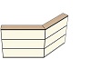 AG19100120 Theke 135°, links:100cm, rechts:120cm, H107,7cm (3 SE)