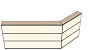 AG19100200 Theke 135°, links:100cm, rechts:200cm, H107,7cm (3 SE)