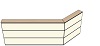 AG19100220 Theke 135°, links:100cm, rechts:220cm, H107,7cm (3 SE)