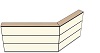 AG19120180 Theke 135°, links:120cm, rechts:180cm, H107,7cm (3 SE)