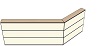 AG19120220 Theke 135°, links:120cm, rechts:220cm, H107,7cm (3 SE)