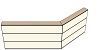 AG19140200 Theke 135°, links:140cm, rechts:200cm, H107,7cm (3 SE)