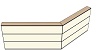 AG19160200 Theke 135°, links:160cm, rechts:200cm, H107,7cm (3 SE)