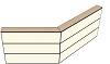 AG19180140 Theke 135°, links:180cm, rechts:140cm, H107,7cm (3 SE)
