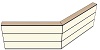 AG19200200 Theke 135°, links:200cm, rechts:200cm, H107,7cm (3 SE)