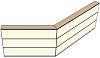 AG19220160 Theke 135°, links:220cm, rechts:160cm, H107,7cm (3 SE)