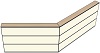 AG19220180 Theke 135°, links:220cm, rechts:180cm, H107,7cm (3 SE)