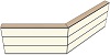 AG19220200 Theke 135°, links:220cm, rechts:200cm, H107,7cm (3 SE)