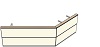 AH19100160 Theke 135°, links:100cm, rechts:160cm, H 73,4 (2 SE)
