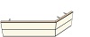 AH19100200 Theke 135°, links:100cm, rechts:200cm, H 73,4 (2 SE)