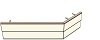 AH19100220 Theke 135°, links:100cm, rechts:220cm, H 73,4 (2 SE)