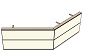 AH19120140 Theke 135°, links:120cm, rechts:140cm, H 73,4 (2 SE)