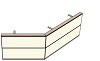 AH19140100 Theke 135°, links:140cm, rechts:100cm, H 73,4 (2 SE)