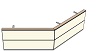 AH19140140 Theke 135°, links:140cm, rechts:140cm, H 73,4 (2 SE)