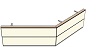 AH19140160 Theke 135°, links:140cm, rechts:160cm, H 73,4 (2 SE)