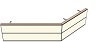 AH19140200 Theke 135°, links:140cm, rechts:200cm, H 73,4 (2 SE)