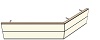 AH19140220 Theke 135°, links:140cm, rechts:220cm, H 73,4 (2 SE)