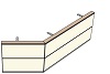 AH19160080 Theke 135°, links:160cm, rechts: 80cm, H 73,4 (2 SE)
