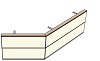 AH19160100 Theke 135°, links:160cm, rechts:100cm, H 73,4 (2 SE)