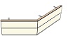 AH19160140 Theke 135°, links:160cm, rechts:140cm, H 73,4 (2 SE)